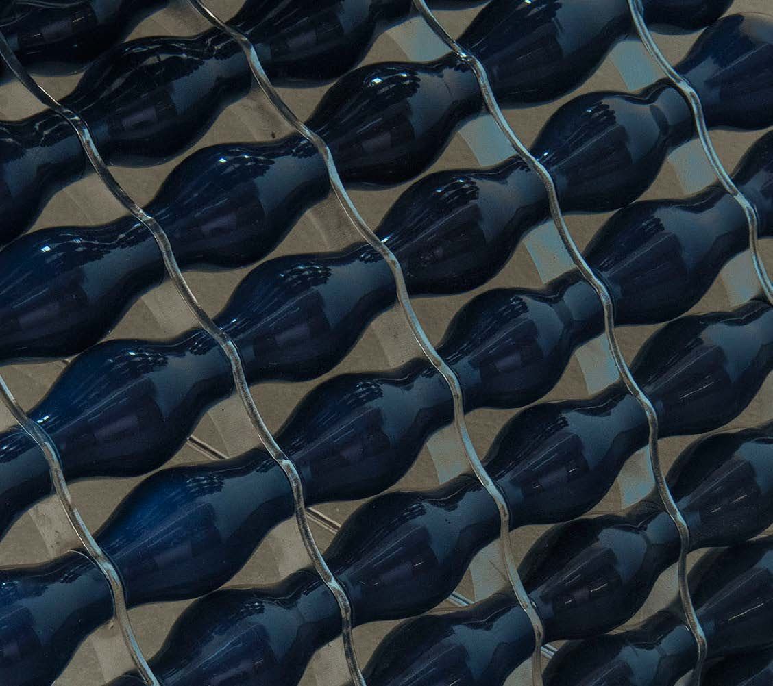 The Zevar swing beside indigo textile work